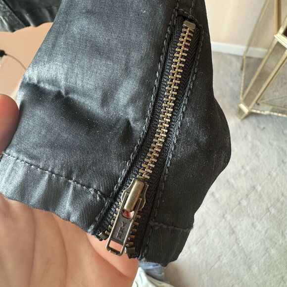 New Eileen Fisher Moto short zip jacket in waxed organic cotton sz M - Picture 11 of 15